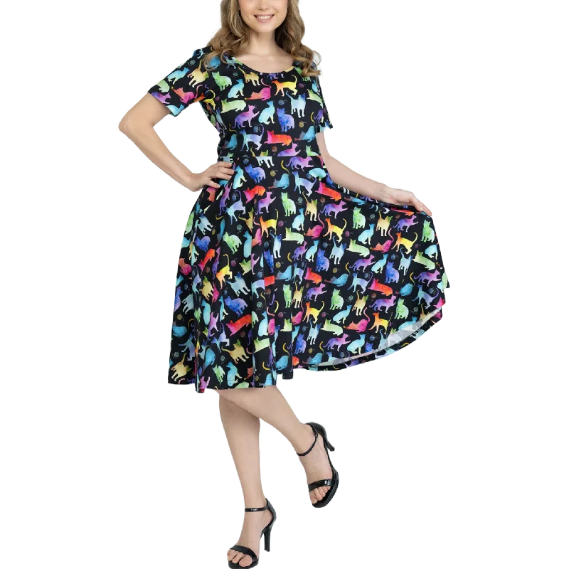 Rainbow Cats String Theory Twirl Dress