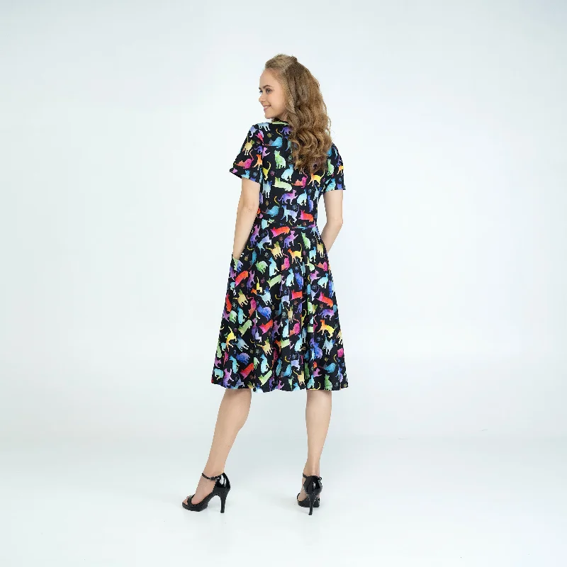 Rainbow Cats String Theory Twirl Dress