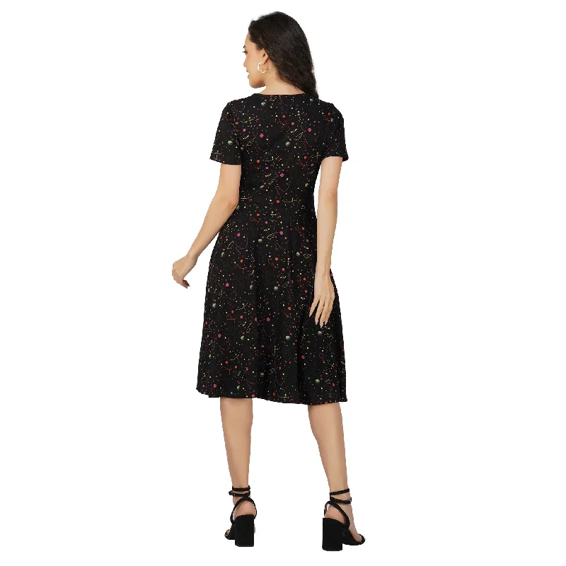 Rainbow Constellations Glow-in-the-Dark Twirl Dress