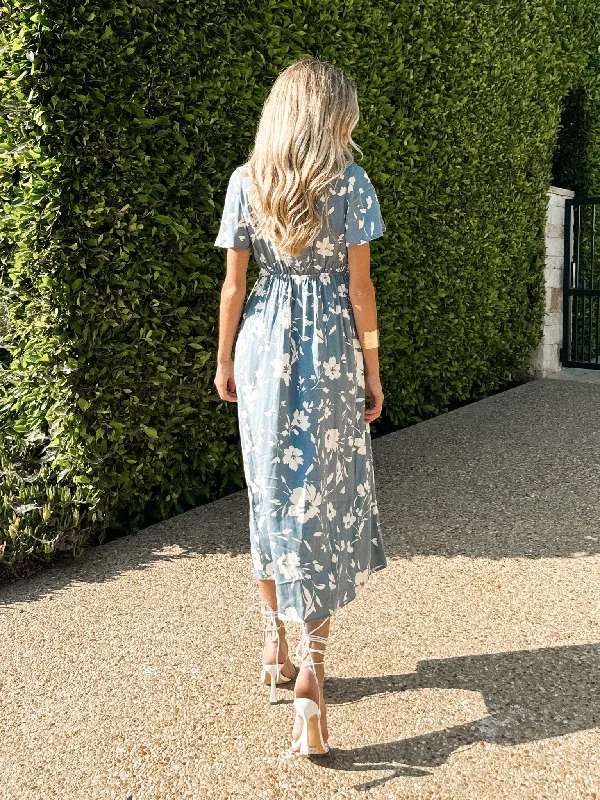 Don't Forget Me Floral Midi Dress