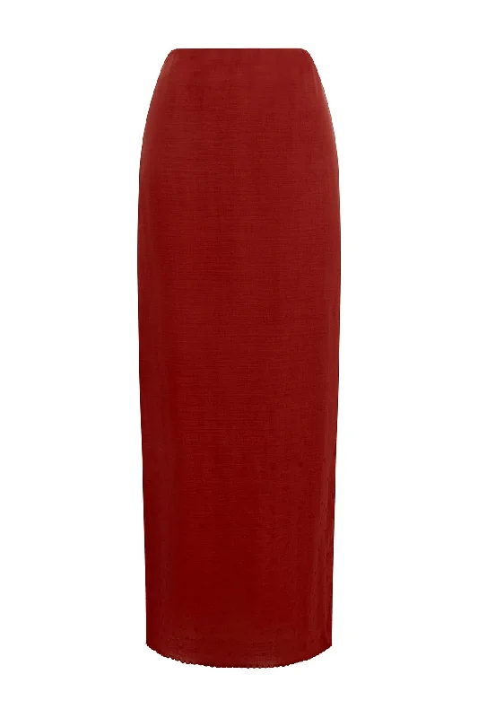 AURELIA SKIRT - MERLOT