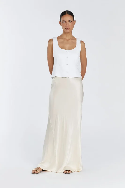 CHARLI CREAM SATIN MAXI SKIRT