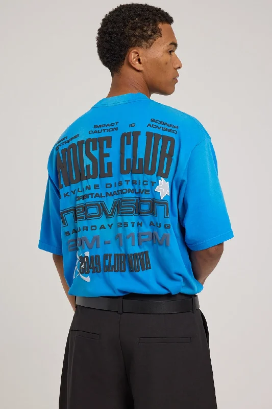 Neovision Frequency Oversize Super Heavy Tee Sunfade Blue