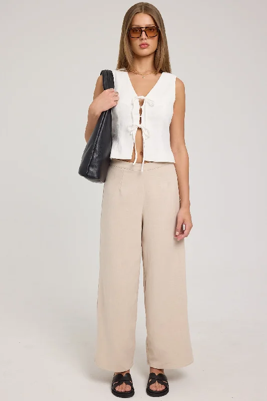 Perfect Stranger Menorca Linen Pant Oatmeal