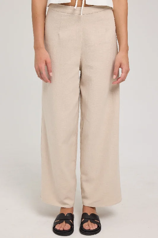 Perfect Stranger Menorca Linen Pant Oatmeal