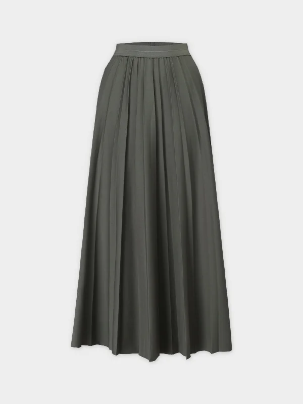 Pleated Skirt 37""-Clay