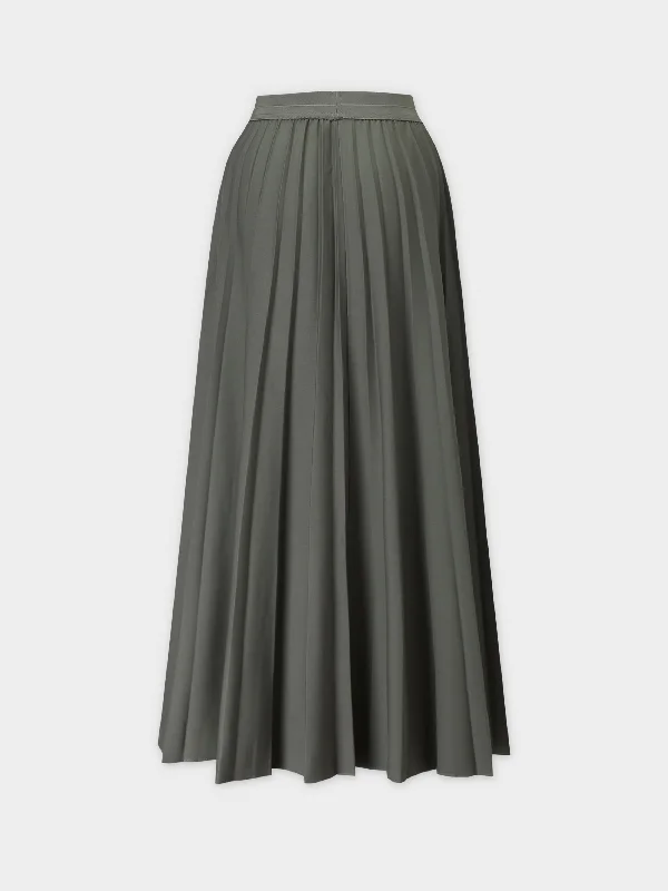 Pleated Skirt 37""-Clay