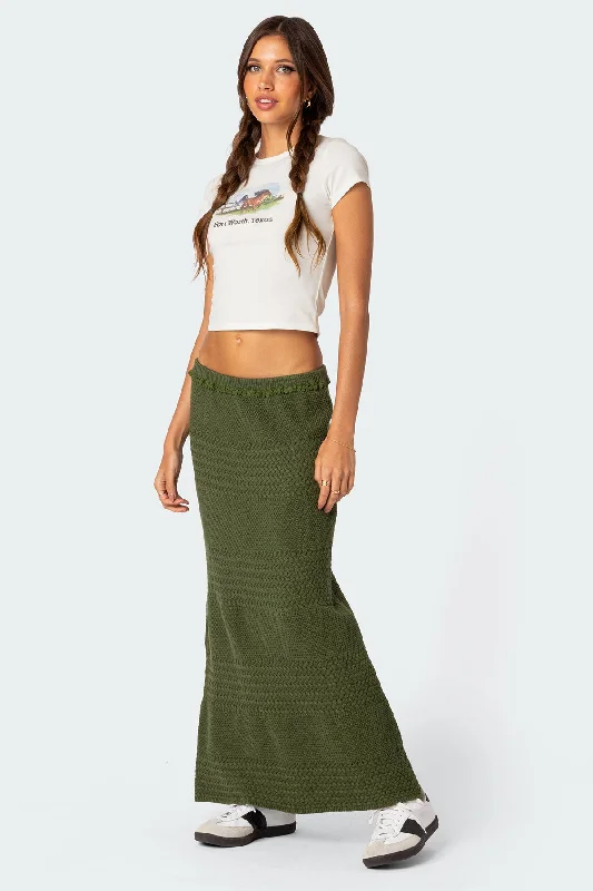 Garner Textured Knit Maxi Skirt