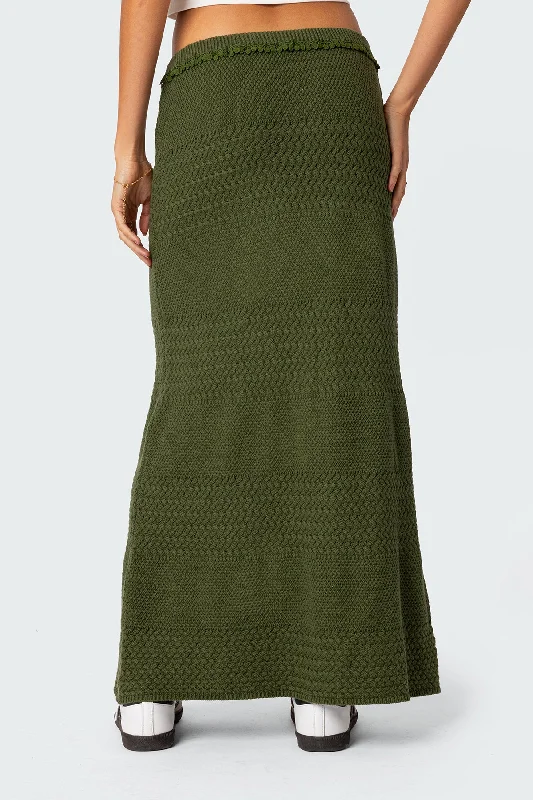 Garner Textured Knit Maxi Skirt