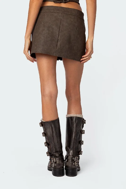 Ziva Faux Leather Mini Skirt