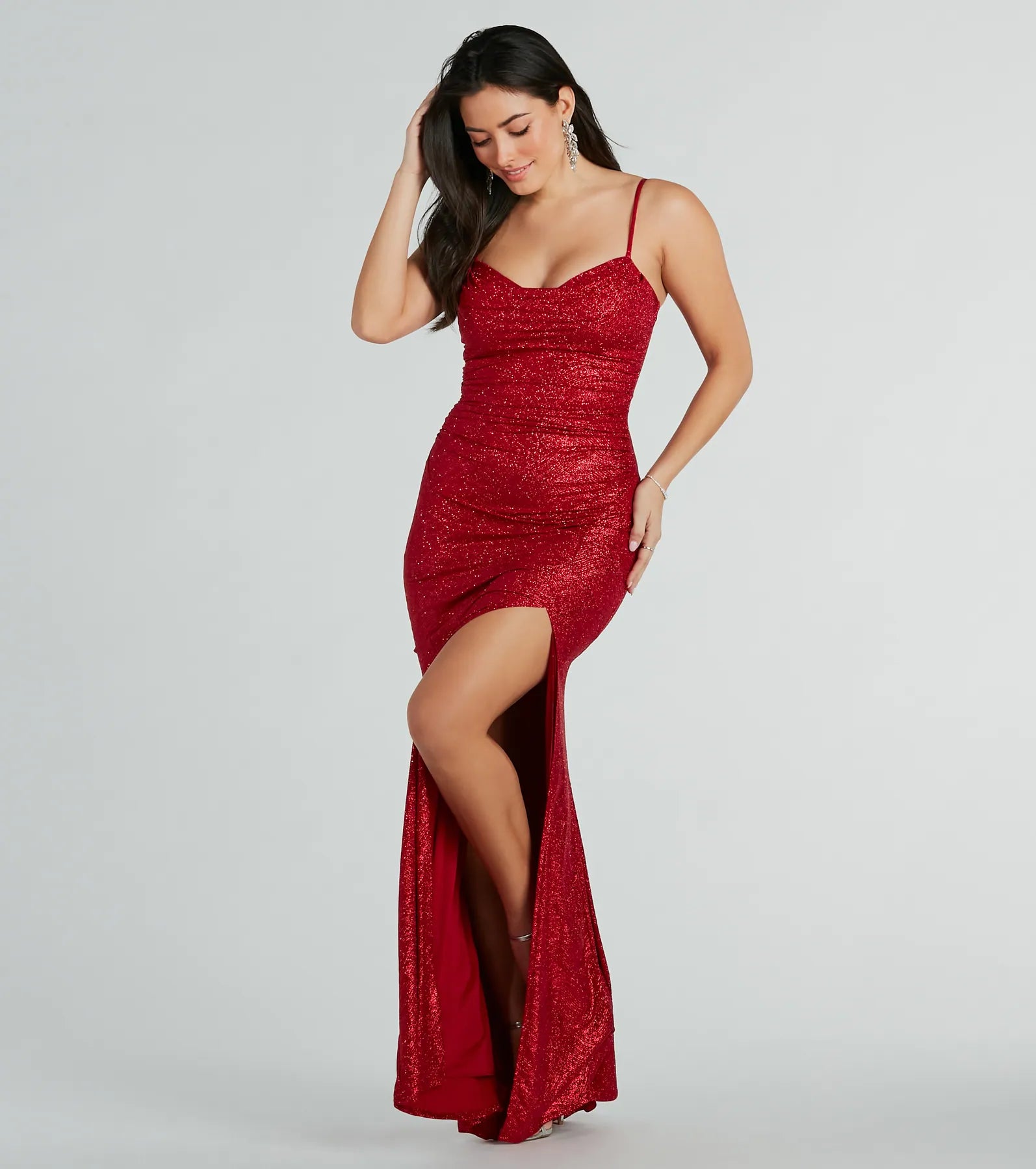 Shop Early, Save Big!Ashelyn Cowl Neck Glitter Mermaid Formal Dress