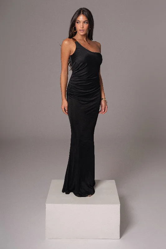 Save Like Never Before!Black Birthday Maxi Dress