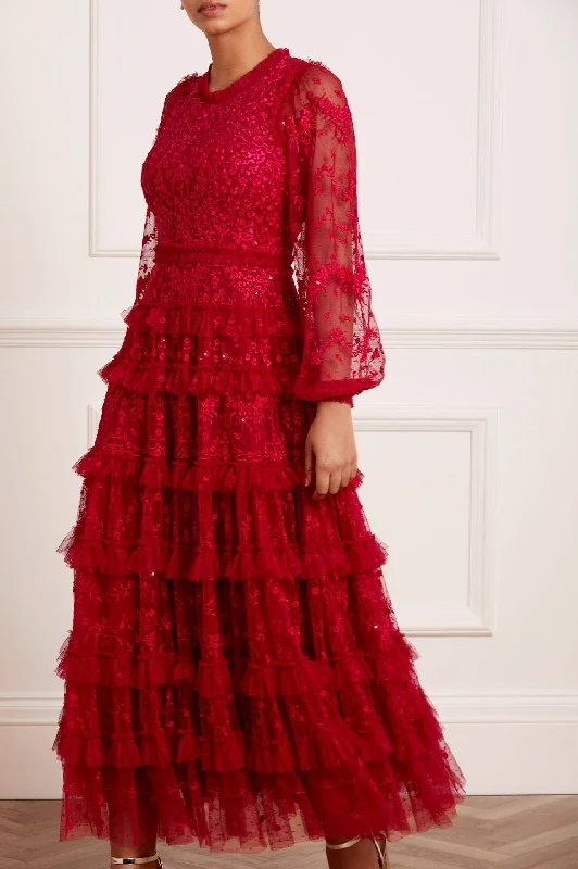 Hottest Discounts of the Year!Blossom Lace Ankle Gown