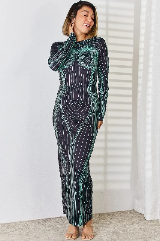 Shop Early, Save Big!Chic long sleeve cutout dress