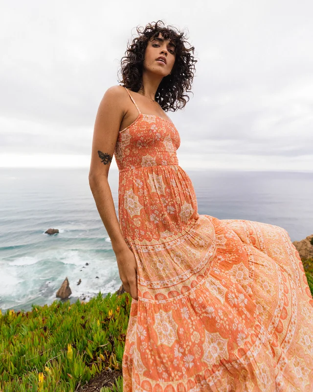 Today Only – Don’t Miss It!Dream Space Midi Dress - Sweet Papaya