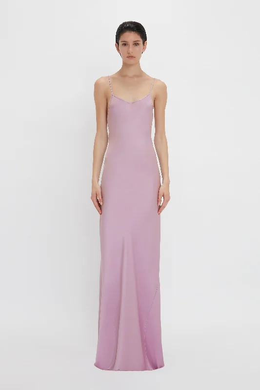 Find the Best Deals Here!Low Back Cami Floor-Length Dress In Rosa