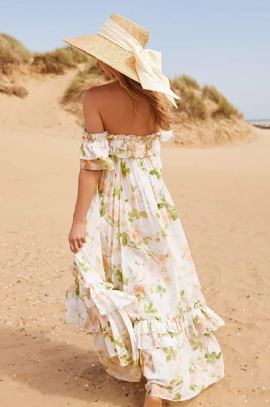 Buy One, Get One Free!Immortal Rose Aria Chiffon Off-Shoulder Ankle Gown