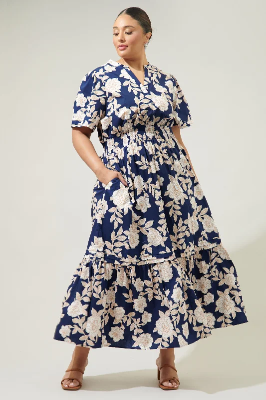 Your Shopping Spree Starts Here!Lilo Night Tropics Belraj Poplin Maxi Dress Curve