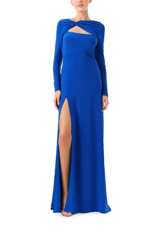 Special Offer – Act Fast!Long Sleeve Cobalt Jersey Gown