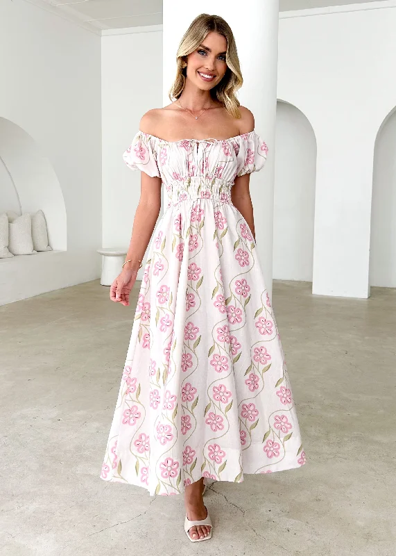 Special Offer – Act Fast!Maisie Maxi Dress - Blush Flowers