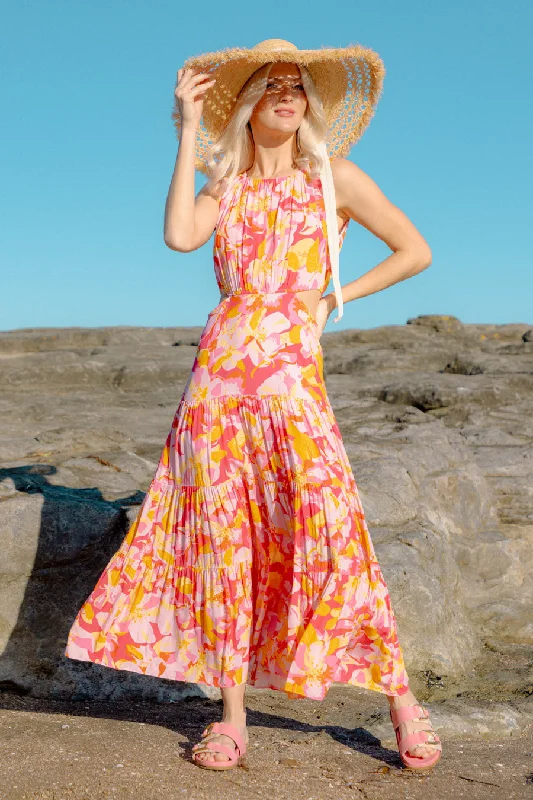 Shop Before It’s Gone!Olivia Dress Blooms Orange Floral