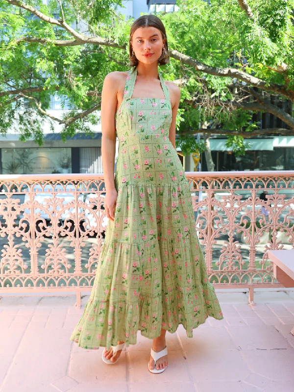 Your Favorite Sale is Back!Palm Noosa Willow Dress in Green Floral Tile
