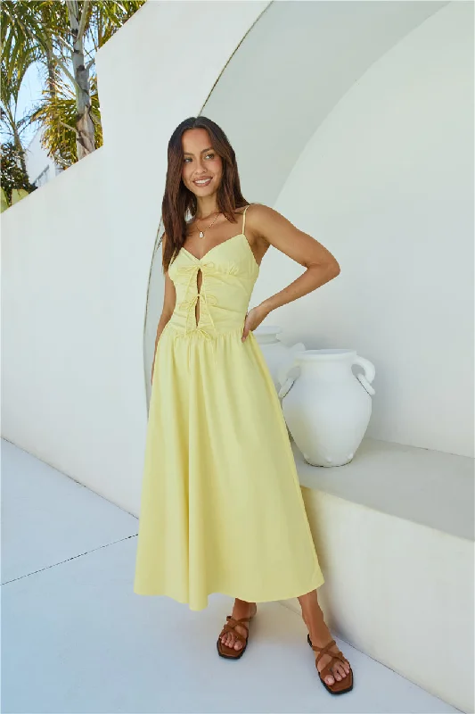 One Click Away from Big Savings!Sincerely True Maxi Dress Yellow