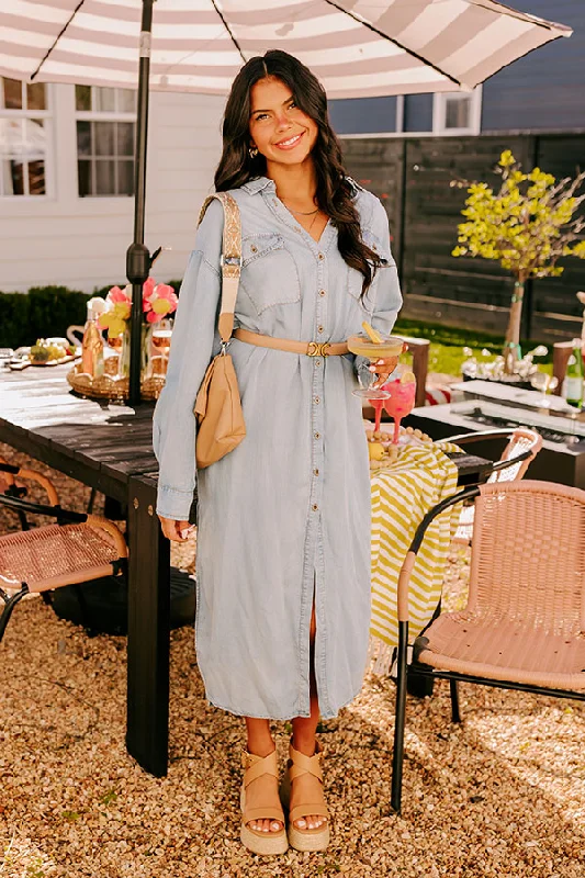 Only a Few Left – Order Now!Street Chic Chambray Maxi Dress