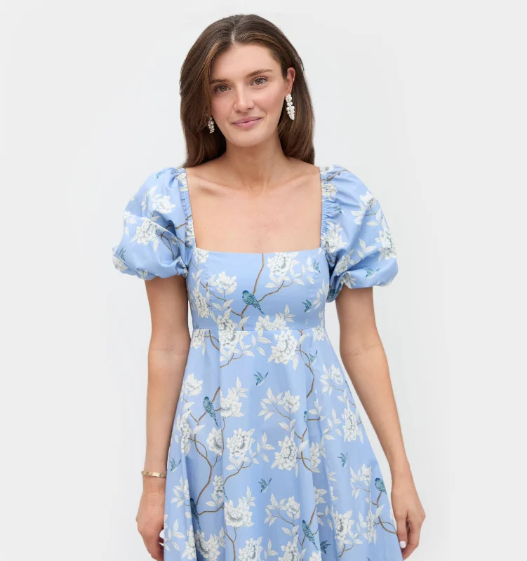 Unlock Huge Savings Now!The Matilda Dress - Diane Hill Blue Chinoiserie