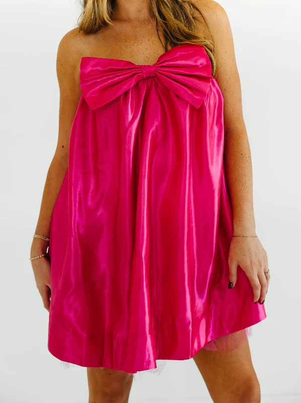 Buy One, Get One Free!Betty Bow Dress - Hot Pink