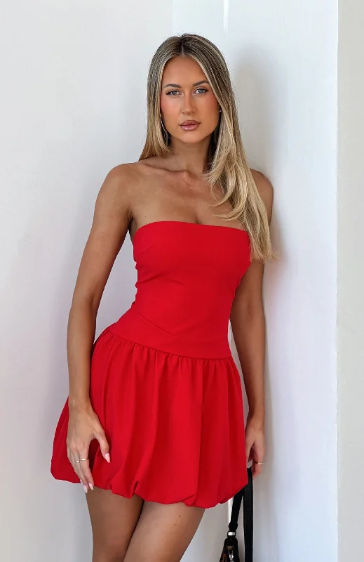 Best Price of the Season!Diamond Dust Mini Dress Red
