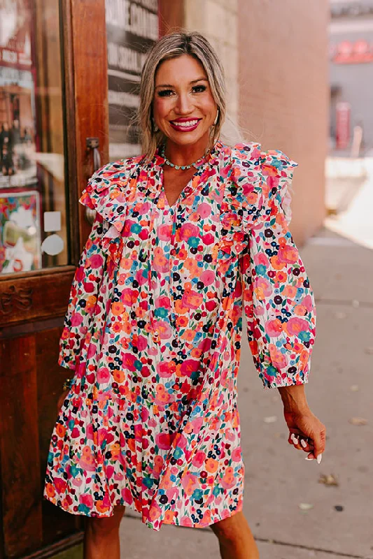 Hot Deals You Can’t Resist!Garden Gathering Shift Dress In Pink