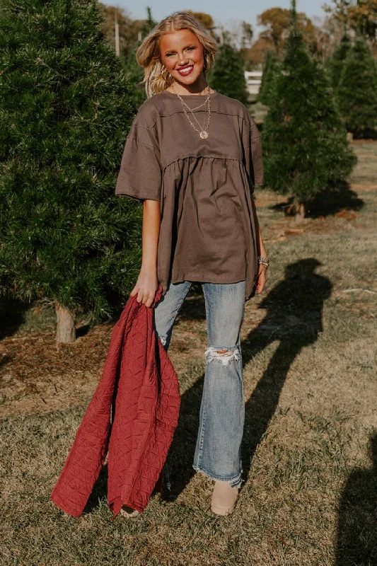 Buy More, Pay Less!Lovely Tokens Mini Tunic Dress In Charcoal