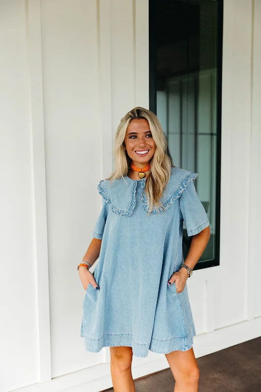 Must-Have Deals Inside!Bale Denim Dress - Lt Denim
