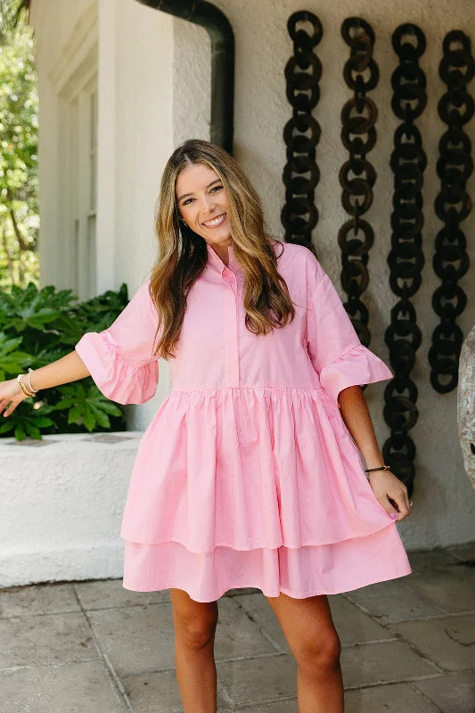Time to Snag a Bargain!Shelby Ruffle Dress - Pale Pink