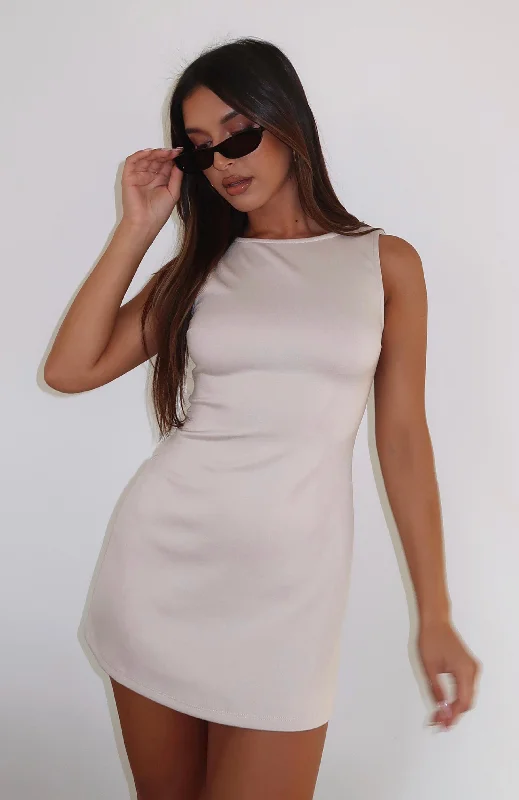 Unlock Huge Savings Now!She's A Go Getter Mini Dress Stone