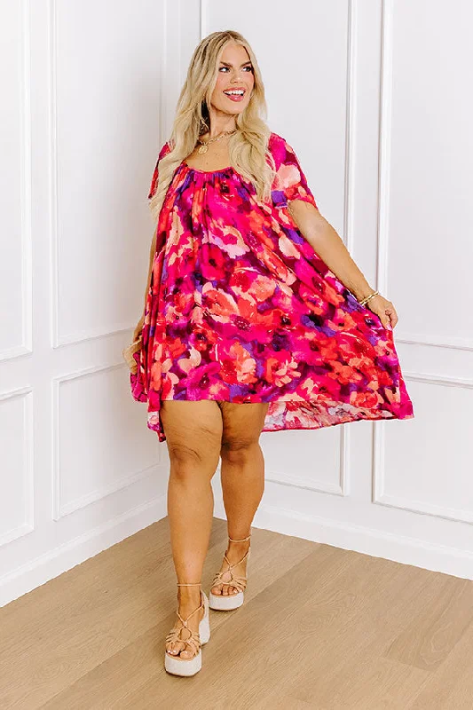 Biggest Sale of the Season!Southern Flair Floral Mini Dress Curves