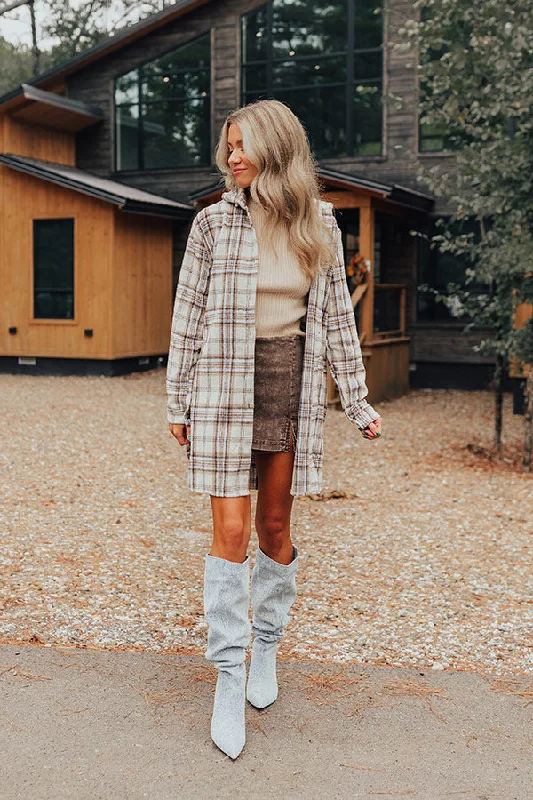 Snag the Best Prices Now!Touch Of Fall Plaid Tunic Dress In Cream