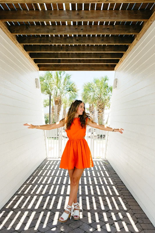 Mega Sale Happening Now!Wait For It Mini Dress - Red Orange